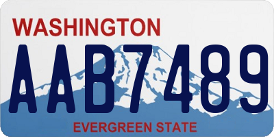 WA license plate AAB7489