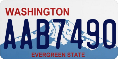 WA license plate AAB7490