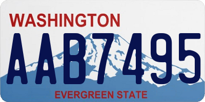 WA license plate AAB7495