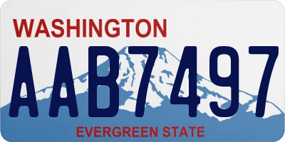 WA license plate AAB7497