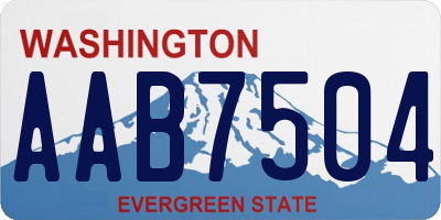 WA license plate AAB7504