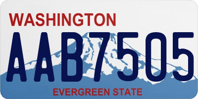 WA license plate AAB7505