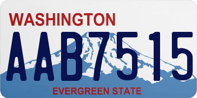 WA license plate AAB7515