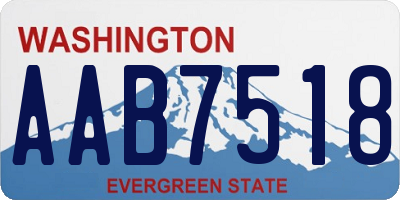 WA license plate AAB7518
