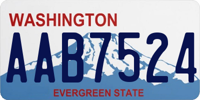 WA license plate AAB7524