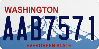 WA license plate AAB7571
