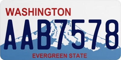WA license plate AAB7578