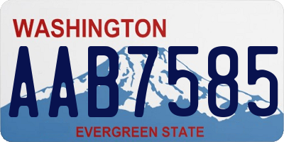 WA license plate AAB7585