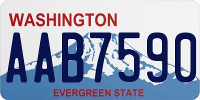 WA license plate AAB7590