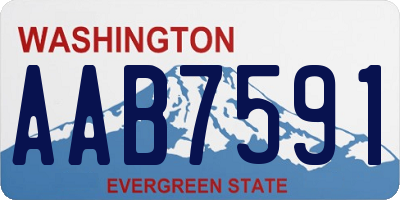 WA license plate AAB7591
