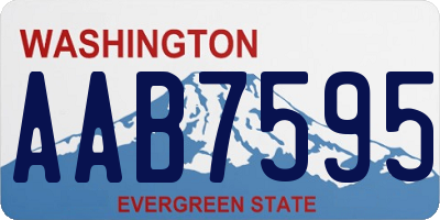 WA license plate AAB7595