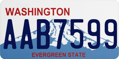 WA license plate AAB7599