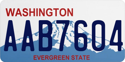 WA license plate AAB7604