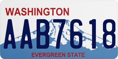 WA license plate AAB7618