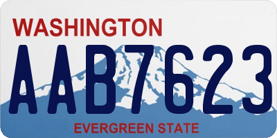 WA license plate AAB7623