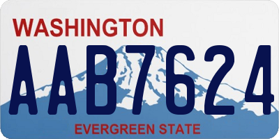 WA license plate AAB7624
