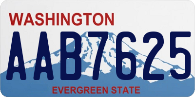 WA license plate AAB7625