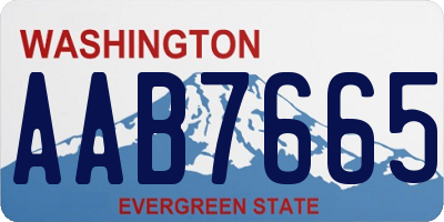 WA license plate AAB7665