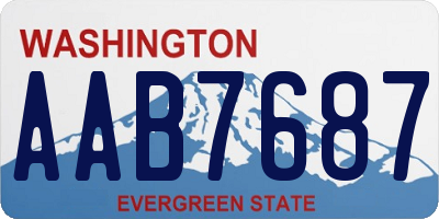 WA license plate AAB7687