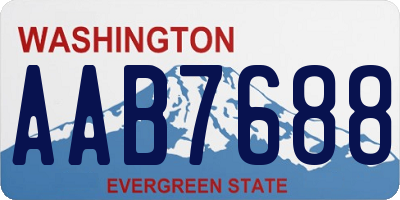 WA license plate AAB7688