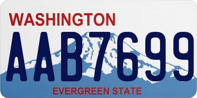 WA license plate AAB7699