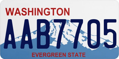 WA license plate AAB7705
