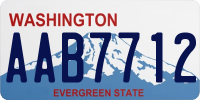 WA license plate AAB7712