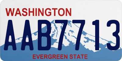 WA license plate AAB7713