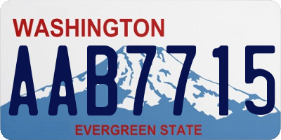WA license plate AAB7715