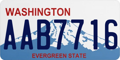 WA license plate AAB7716