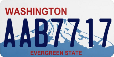 WA license plate AAB7717