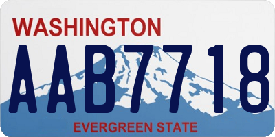 WA license plate AAB7718