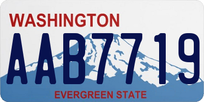 WA license plate AAB7719