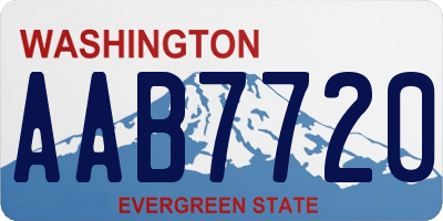 WA license plate AAB7720