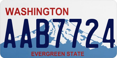 WA license plate AAB7724