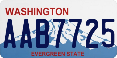 WA license plate AAB7725
