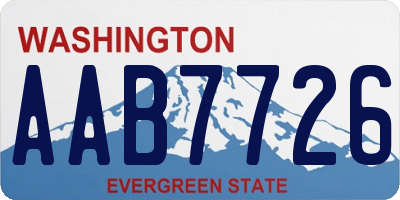 WA license plate AAB7726