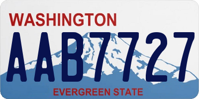 WA license plate AAB7727