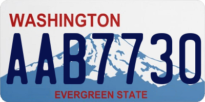 WA license plate AAB7730