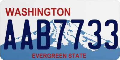 WA license plate AAB7733