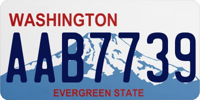 WA license plate AAB7739