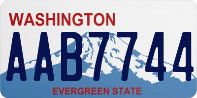WA license plate AAB7744