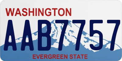 WA license plate AAB7757