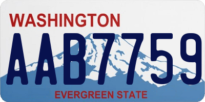 WA license plate AAB7759