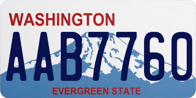 WA license plate AAB7760