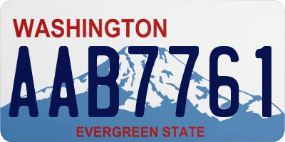 WA license plate AAB7761