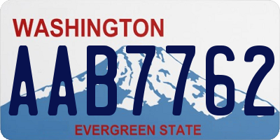 WA license plate AAB7762