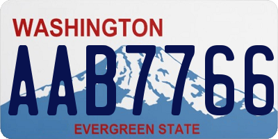 WA license plate AAB7766