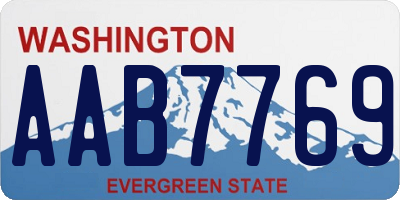 WA license plate AAB7769