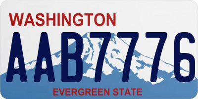 WA license plate AAB7776